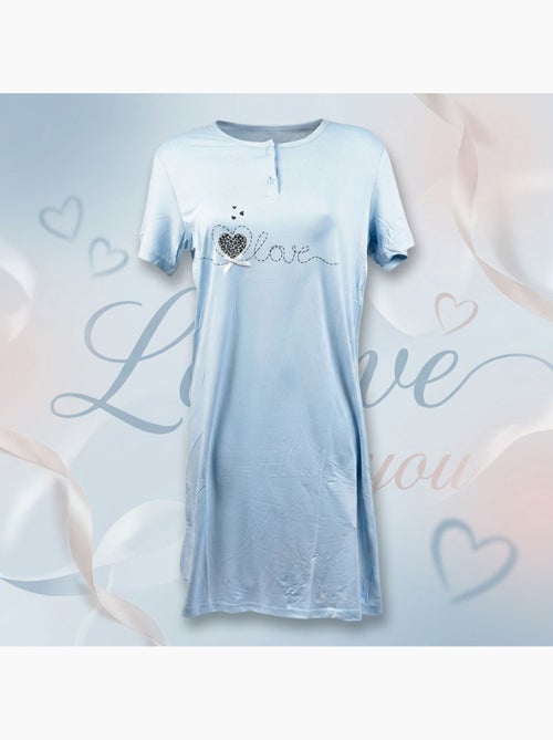 Camicia da Notte Donna Microfibre OZABI Manica Corta - Kiabi Camicia da Notte Donna Microfibre OZABI Manica Corta - Kiabi