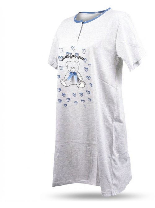 Camicia da Notte Donna Microfibre OZABI Manica Corta - Kiabi Camicia da Notte Donna Microfibre OZABI Manica Corta - Kiabi