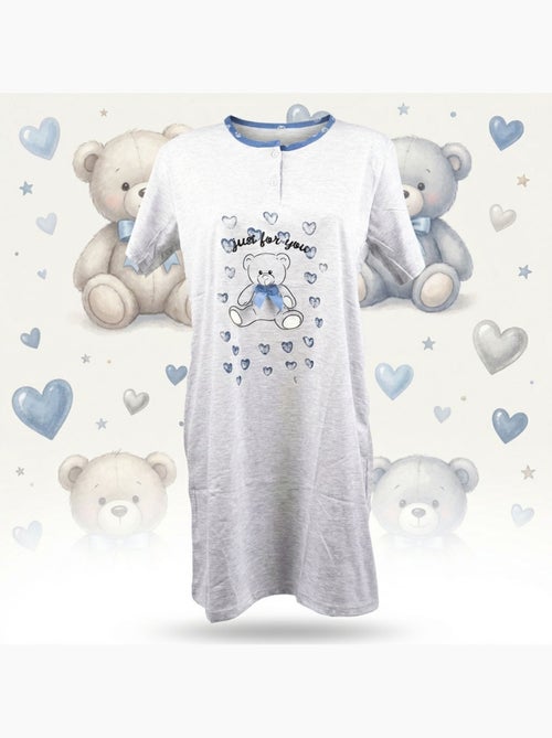Camicia da Notte Donna Microfibre OZABI Manica Corta - Kiabi Camicia da Notte Donna Microfibre OZABI Manica Corta - Kiabi