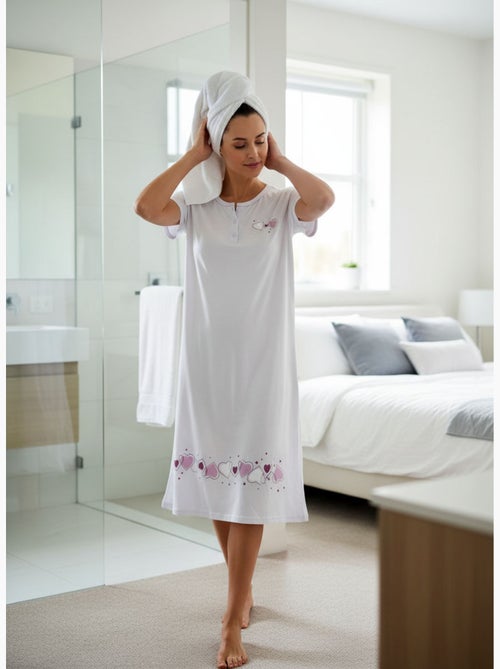 Camicia da Notte Donna Microfibre OZABI Manica Corta - Kiabi Camicia da Notte Donna Microfibre OZABI Manica Corta - Kiabi