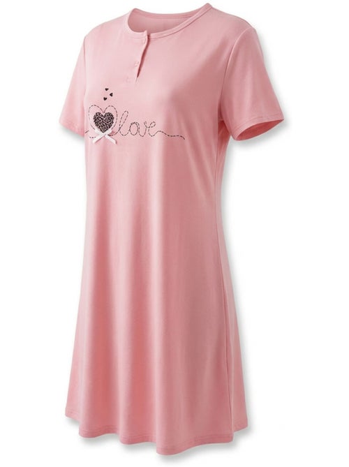 Camicia da Notte Donna Microfibre OZABI Manica Corta - Kiabi Camicia da Notte Donna Microfibre OZABI Manica Corta - Kiabi