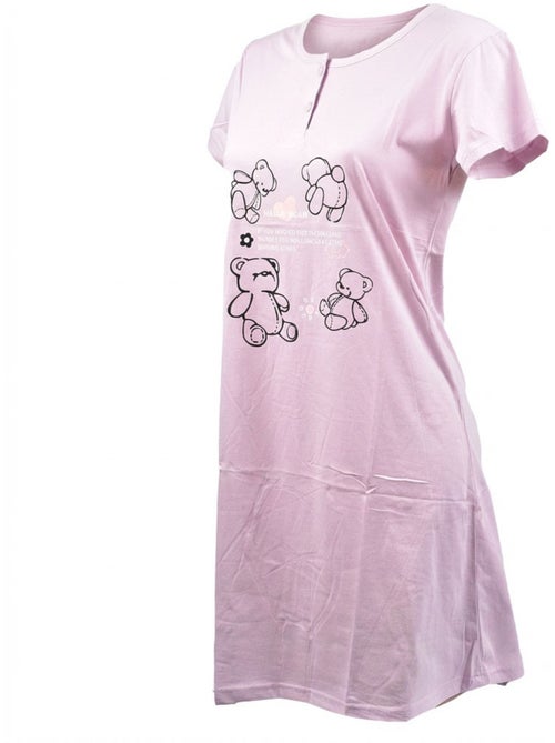Camicia da Notte Donna Microfibre OZABI Manica Corta - Kiabi Camicia da Notte Donna Microfibre OZABI Manica Corta - Kiabi