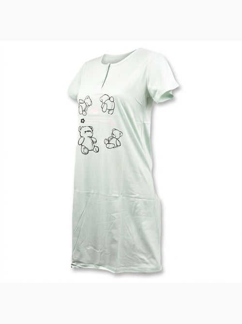 Camicia da Notte Donna Microfibre OZABI Manica Corta - Kiabi Camicia da Notte Donna Microfibre OZABI Manica Corta - Kiabi