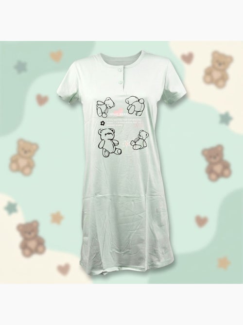 Camicia da Notte Donna Microfibre OZABI Manica Corta - Kiabi Camicia da Notte Donna Microfibre OZABI Manica Corta - Kiabi