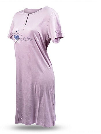Camicia da Notte Donna Microfibre OZABI Manica Corta