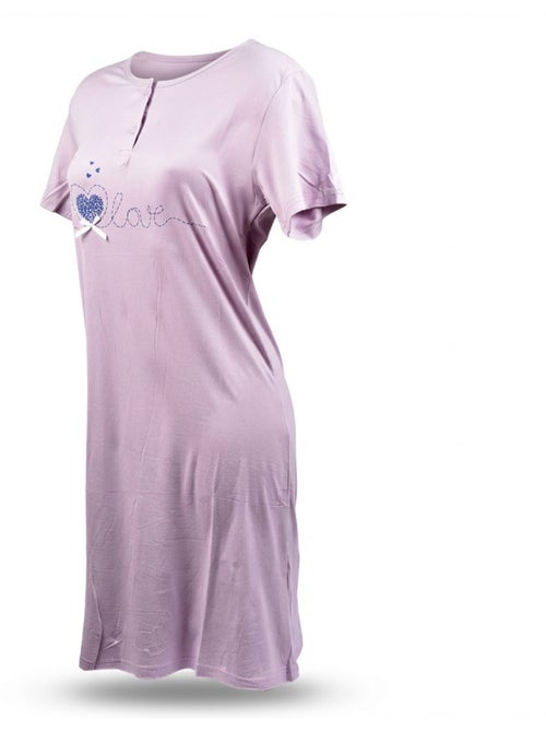 Camicia da Notte Donna Microfibre OZABI Manica Corta - Kiabi Camicia da Notte Donna Microfibre OZABI Manica Corta - Kiabi
