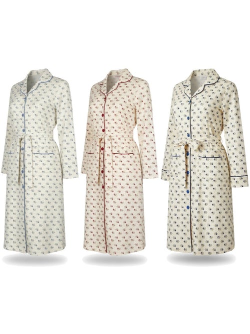 Camicia da notte donna ozabi confezione da 3, cotone, collo bottoni - Kiabi Camicia da notte donna ozabi confezione da 3, cotone, collo bottoni - Kiabi