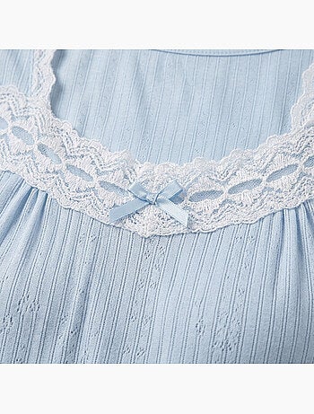 Camicia da notte donna pizzo ultra leggera OZABI
