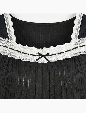 Camicia da notte donna pizzo ultra leggera OZABI