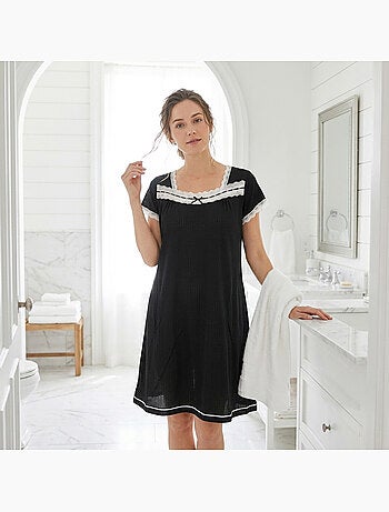 Camicia da notte donna pizzo ultra leggera OZABI