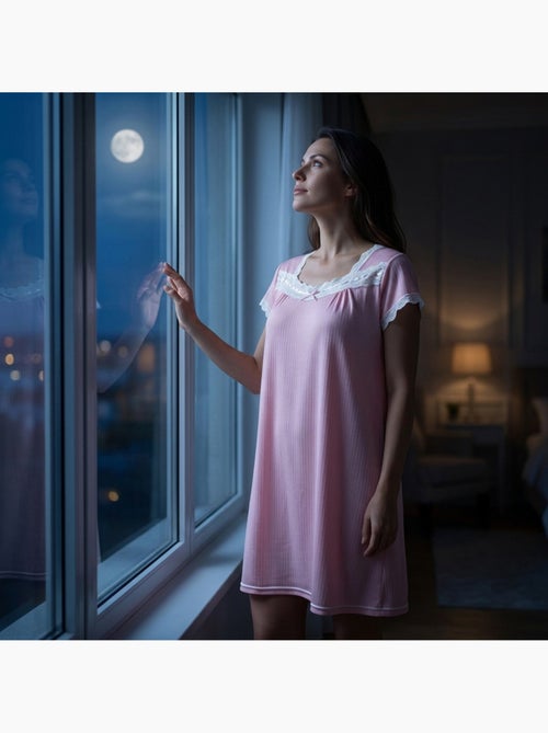Camicia da notte donna pizzo ultra leggera OZABI - Kiabi Camicia da notte donna pizzo ultra leggera OZABI - Kiabi