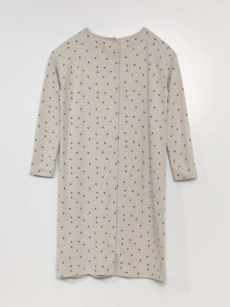 Camicia da notte in jersey - collezione facile da indossare BEIGE - Kiabi