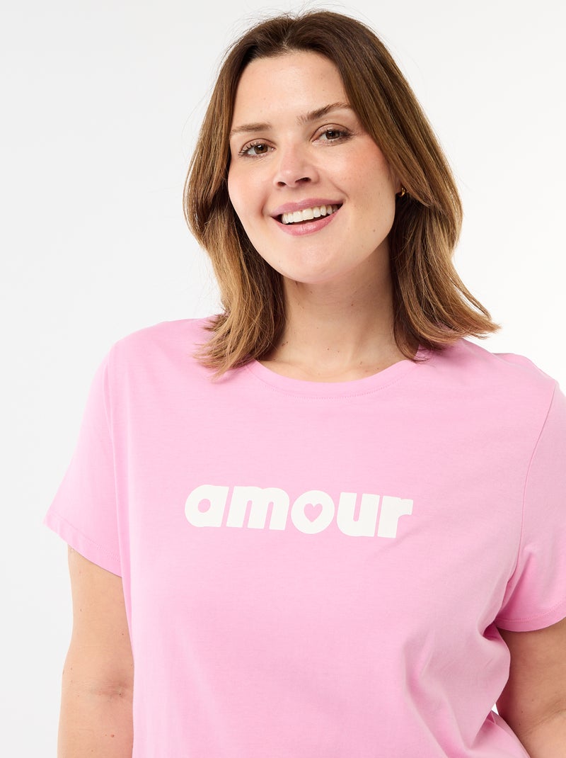 Camicia da notte in jersey Rosa - Kiabi