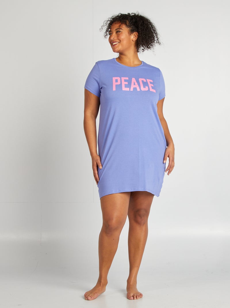 Camicia da notte in jersey VIOLA - Kiabi