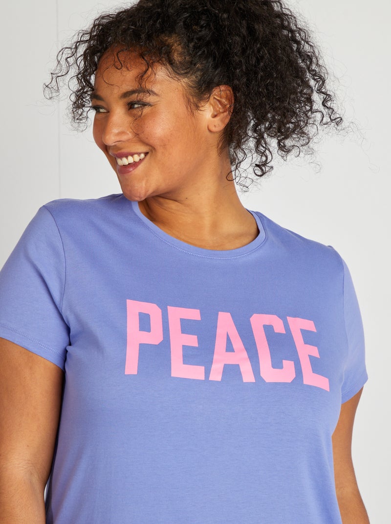 Camicia da notte in jersey VIOLA - Kiabi