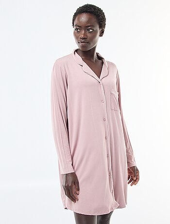 Camicia da notte midi tinta unita