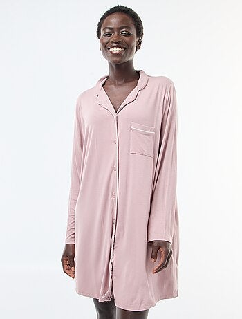 Camicia da notte midi tinta unita