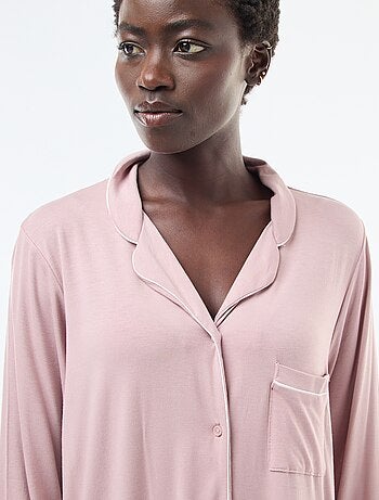 Camicia da notte midi tinta unita