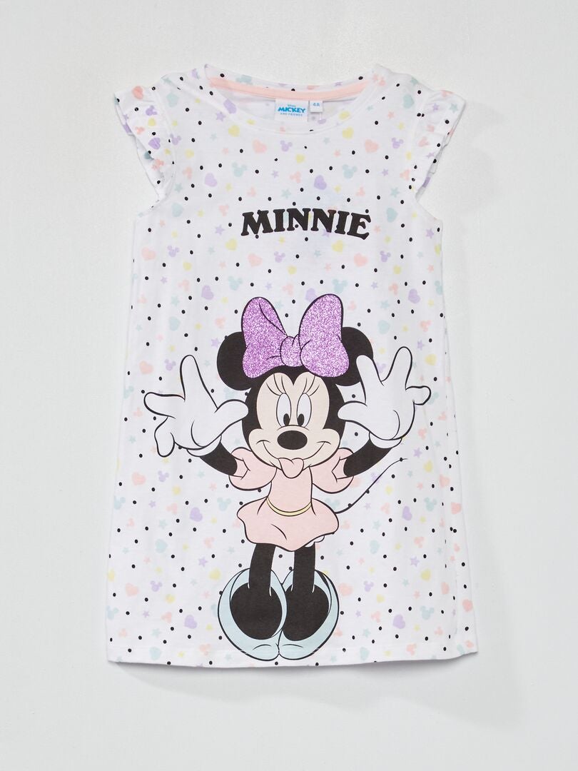Camicia da notte 'Minnie' 'Disney' bianco - Kiabi
