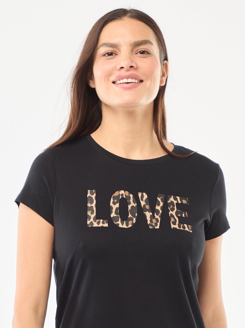 Camicia da notte Nero - Kiabi