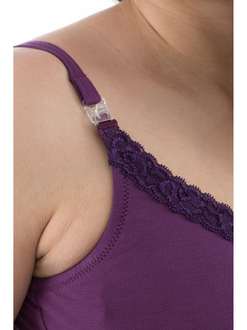 Camicia da notte per gravidanza e allattamento LILAS 'Bogema' - Kiabi Camicia da notte per gravidanza e allattamento LILAS 'Bogema' - Kiabi