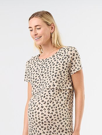 Camicia da notte per l'allattamento con scritta