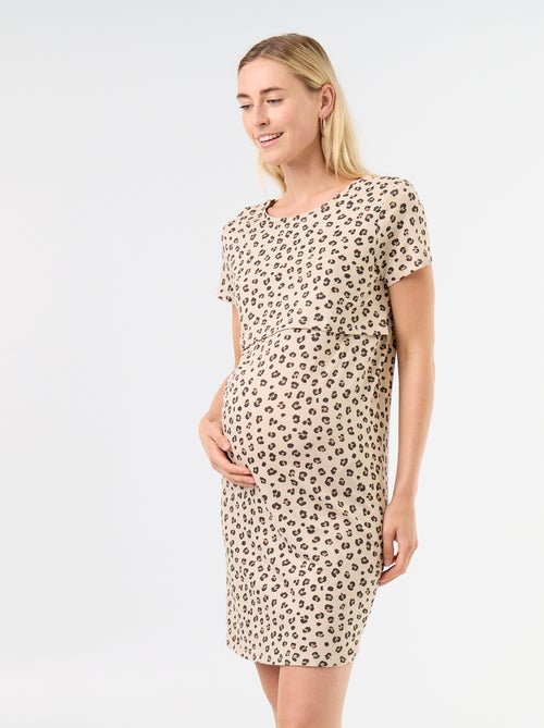 Camicia da notte per l'allattamento con scritta - Kiabi Camicia da notte per l'allattamento con scritta - Kiabi