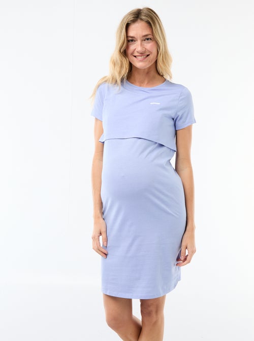 Camicia da notte per l'allattamento con scritta - Kiabi Camicia da notte per l'allattamento con scritta - Kiabi
