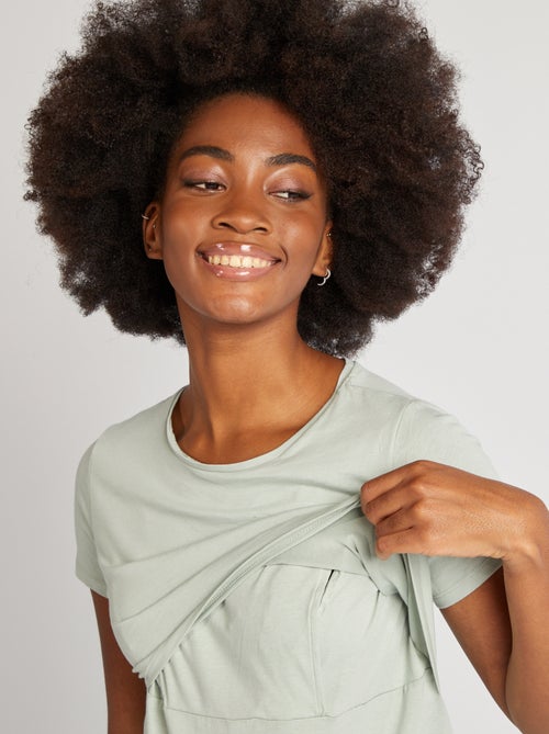 Camicia da notte per l'allattamento con scritta - Kiabi