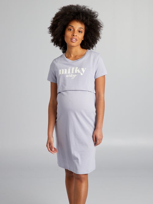 Camicia da notte per l'allattamento con scritta - Kiabi