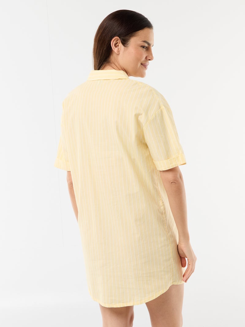 Camicia da notte premaman abbottonata Giallo - Kiabi
