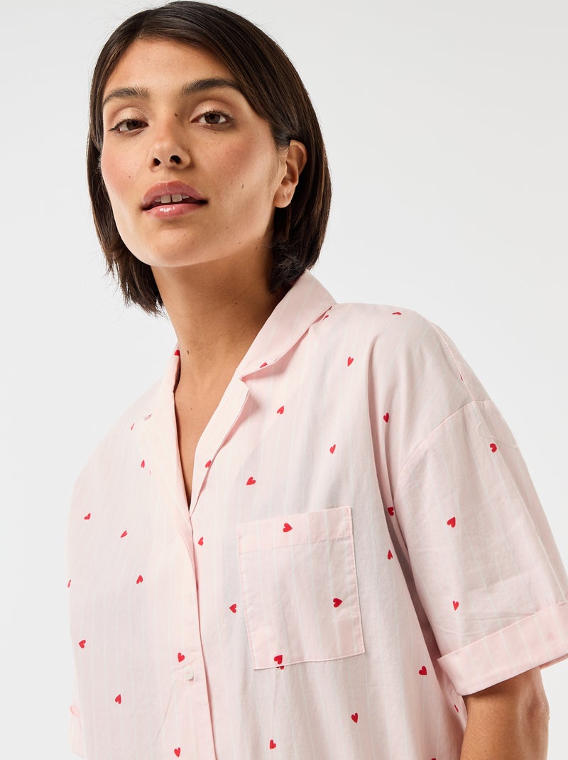 Camicia da notte premaman abbottonata Rosa - Kiabi