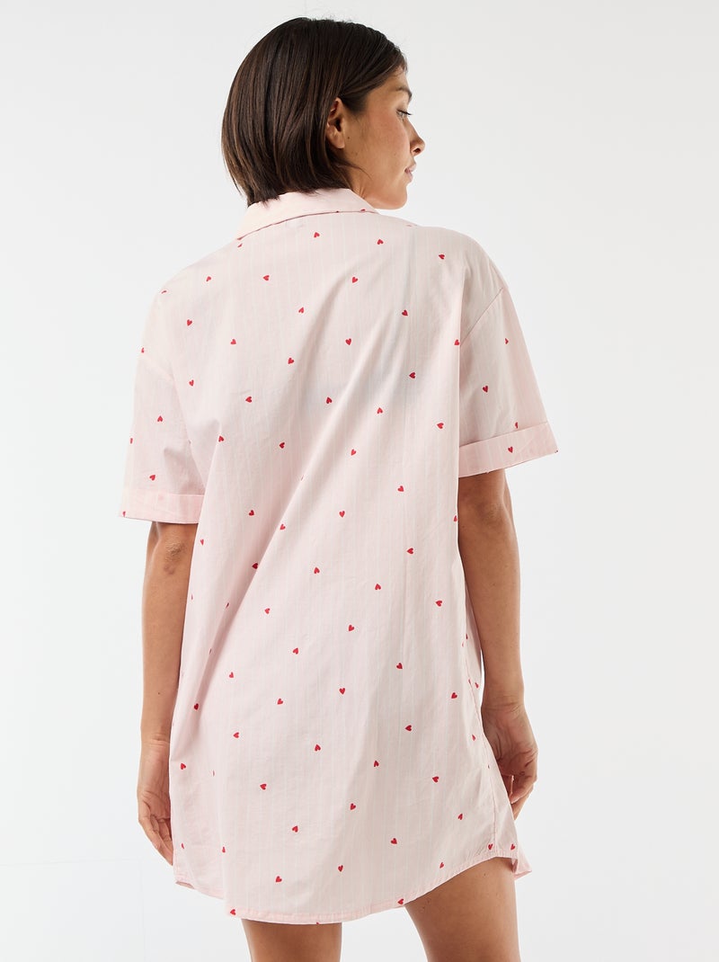 Camicia da notte premaman abbottonata Rosa - Kiabi