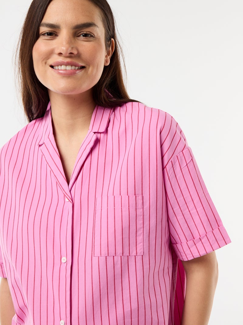 Camicia da notte premaman abbottonata Rosa - Kiabi