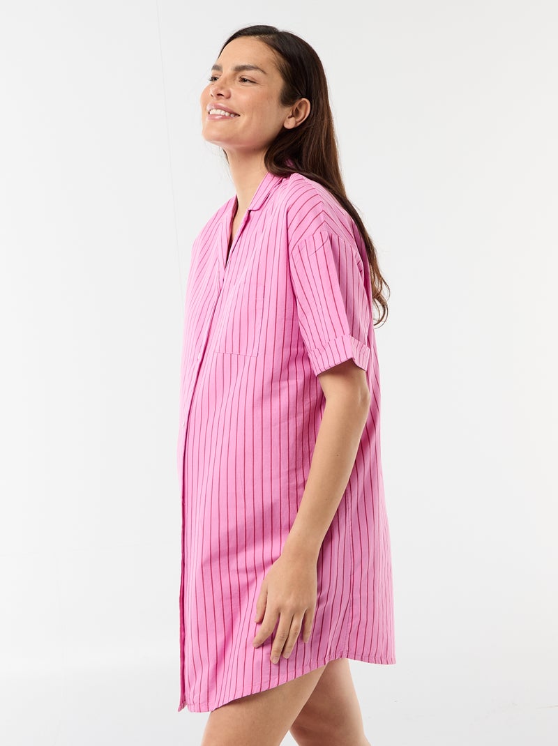 Camicia da notte premaman abbottonata Rosa - Kiabi