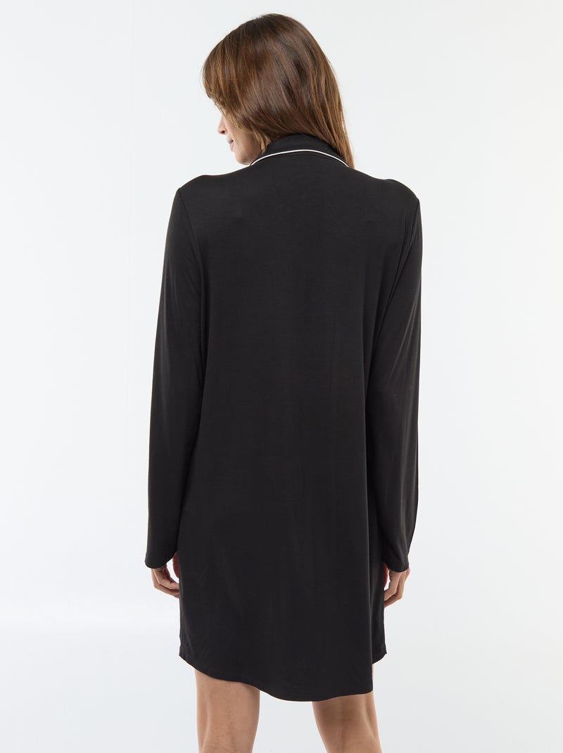 Camicia da notte premaman tinta unita Nero - Kiabi