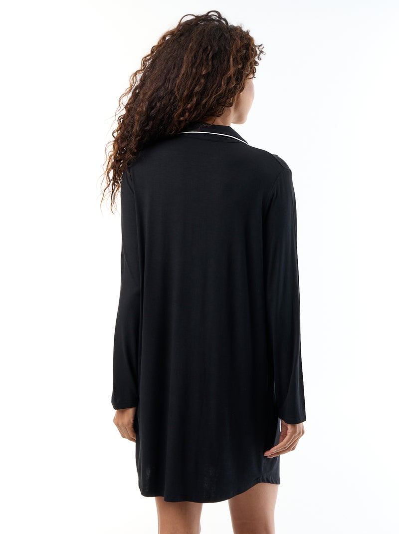 Camicia da notte premaman tinta unita Nero - Kiabi
