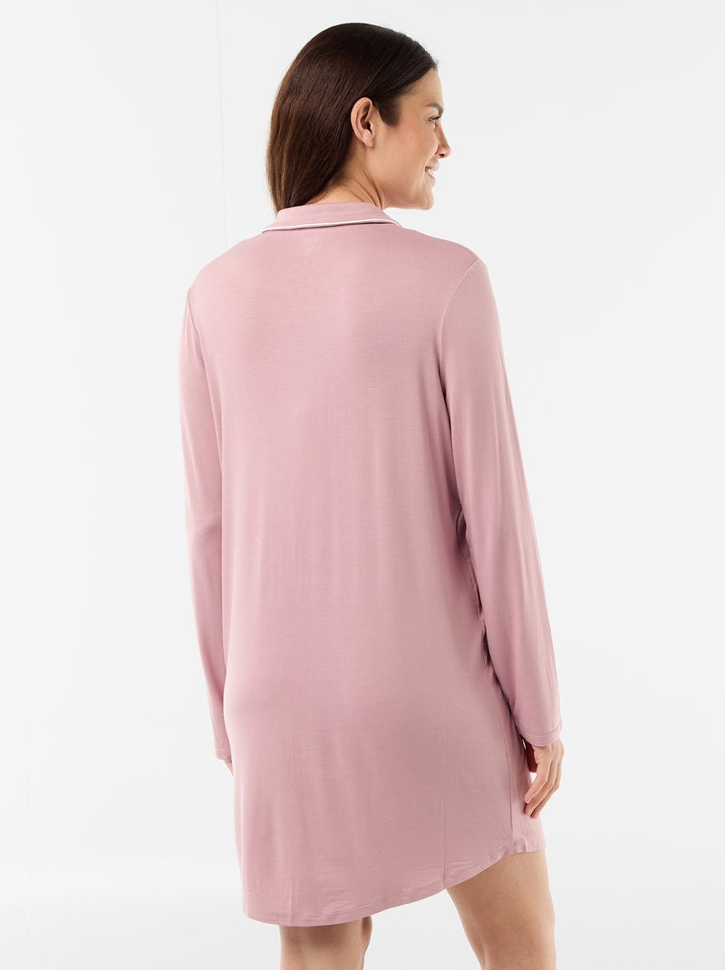 Camicia da notte premaman tinta unita Rosa - Kiabi