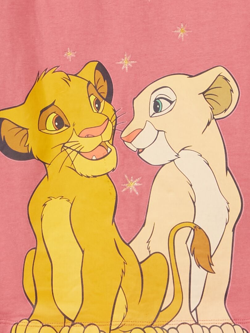 Camicia da notte 'Simba e Nala' di Disney rosa - Kiabi