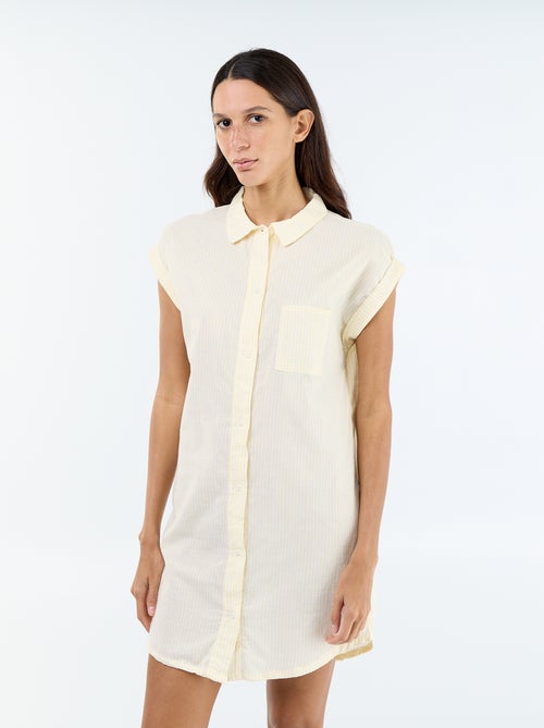 Camicia da notte stampata in voile di cotone - Kiabi