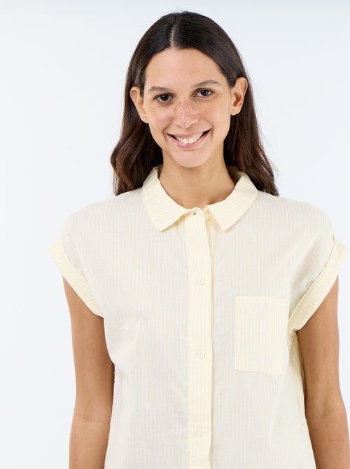 Camicia da notte stampata in voile di cotone - Kiabi