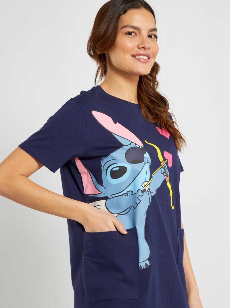 Camicia da notte 'Stitch' blu marine - Kiabi