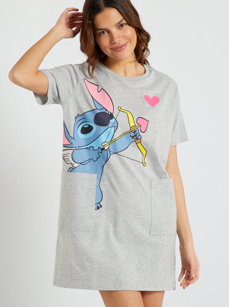 Camicia da notte 'Stitch' grigio - Kiabi