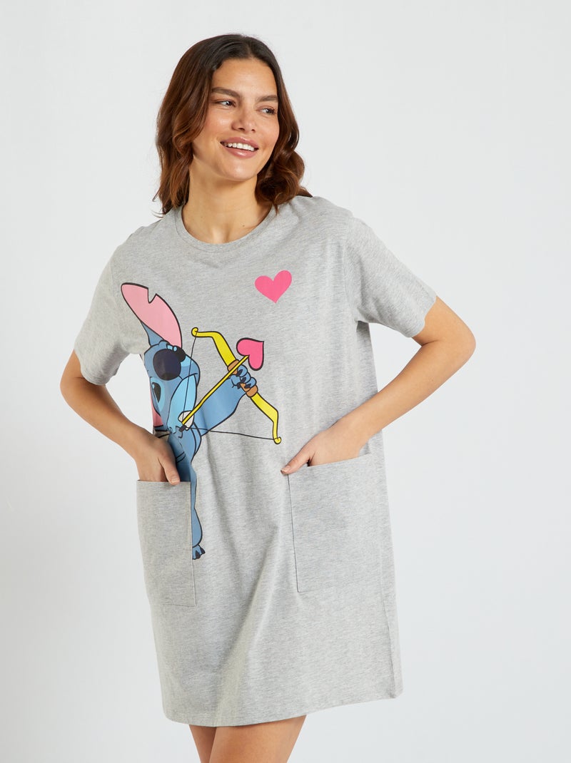 Camicia da notte 'Stitch' grigio - Kiabi