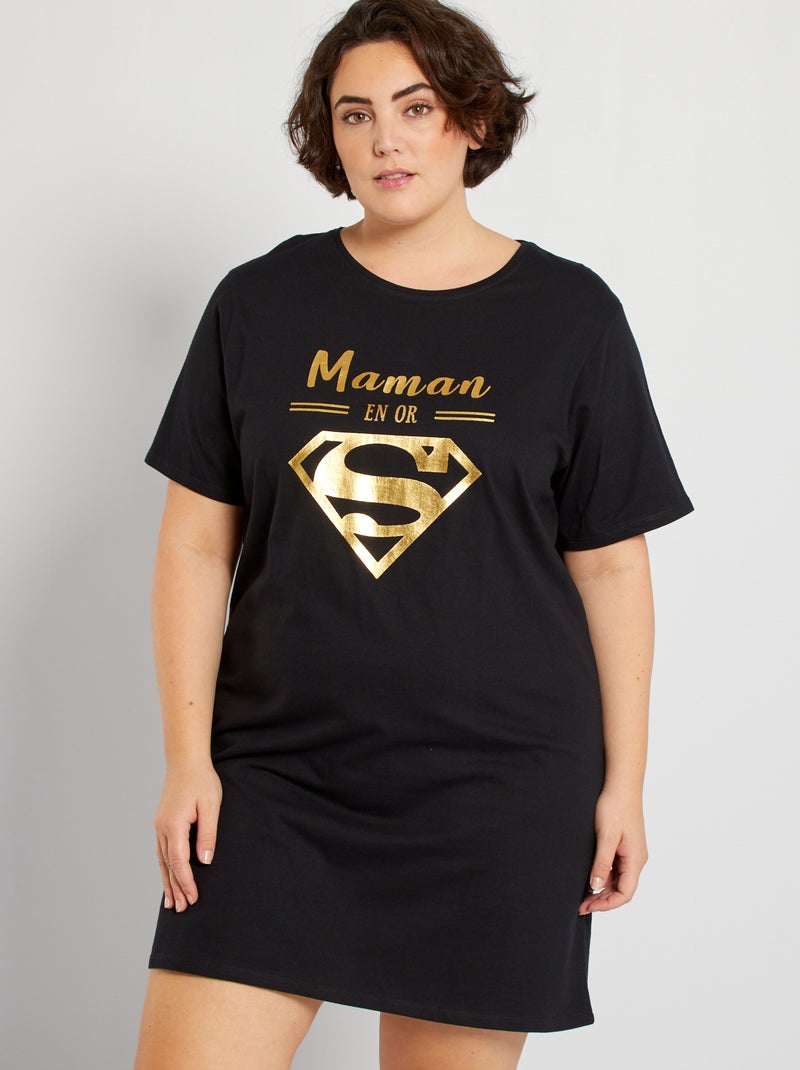Camicia da notte 'Supergirl' nero - Kiabi