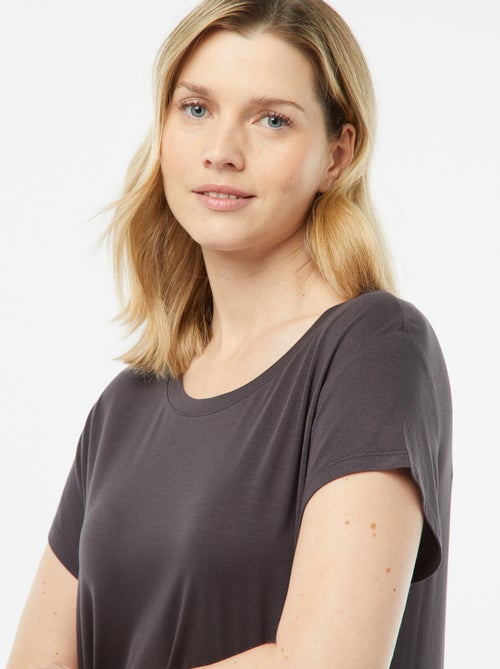 Camicia da notte taglio t-shirt morbida - Kiabi