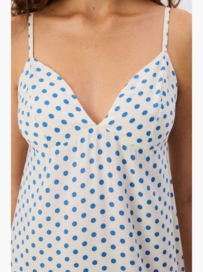 Camicia da notte vacation a pois penti Bianco sporco - Kiabi
