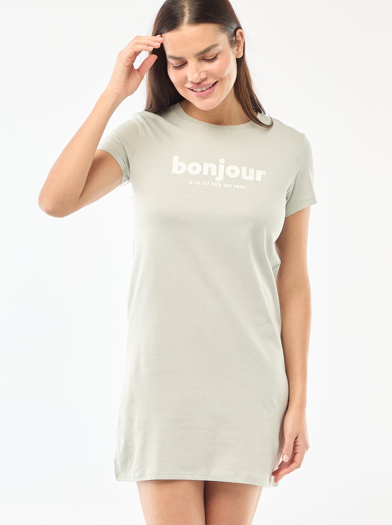 Camicia da notte Verde - Kiabi