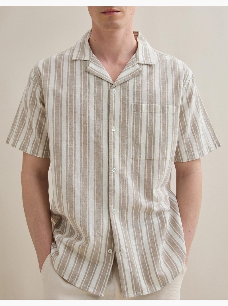 Camicia da resort con lino, MO Fashion Beige - Kiabi