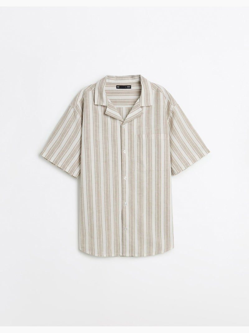 Camicia da resort con lino, MO Fashion Beige - Kiabi
